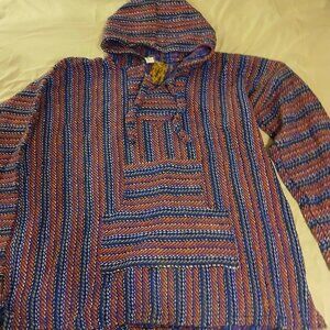 Mexican Baja Pancho PULLOVER Hoodie (MOLINA Brand New / Unisex Adult Size XXL)